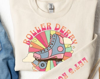 DERBY QUEEN SLEEVE design sweatshirt,Roller Derby,Roller Skating,Gifts,Derby,Gifts for Girls, Roller Derby sweatshirt, Derby queen shirt