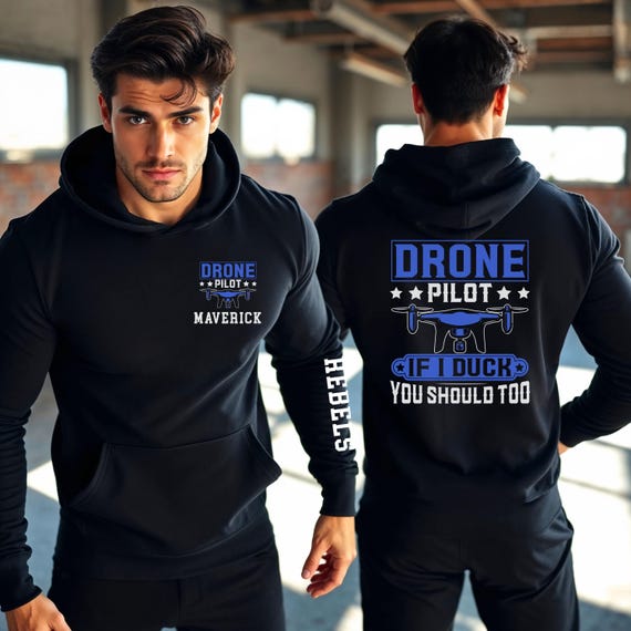 CUSTOM NAME Drone Pilot Unisex Heavy Blend Hoodie - Perfect Gift for Drone Enthusiasts, Casual Wear, Travel, Birthdays, Christmas gift