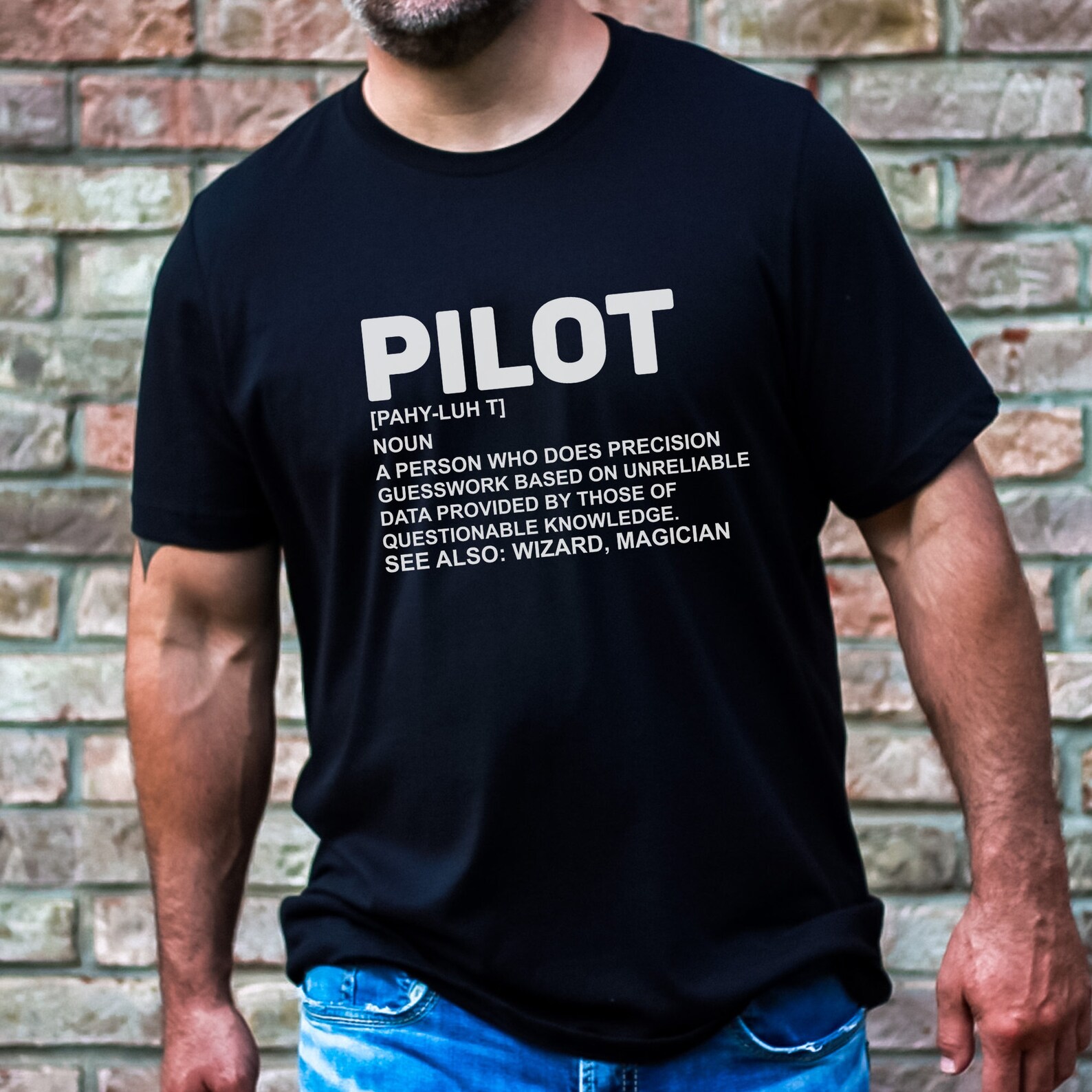 DEFINITION of PILOT T Shirt AVIATOR T Shirt Funny Pilot Etsy