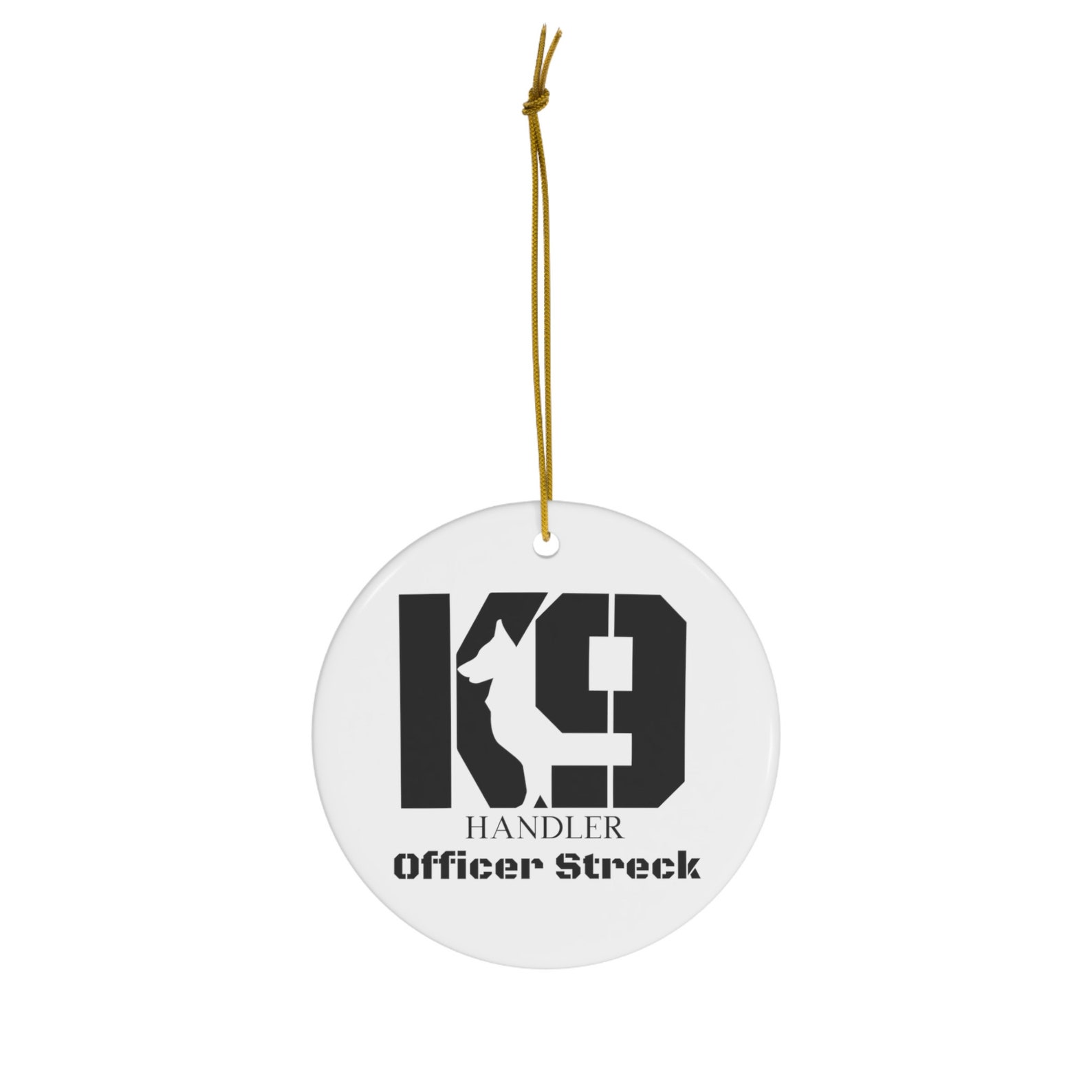 PERSONALIZED K 9 CHRISTMAS Ornament, Custom Police Dog Handler Gift
