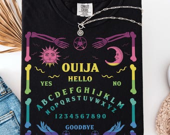 OUIJA Spirit board shirt, witchy planchette spirit board tee, witchy halloween occult shirt, Ouija board shirt, tarot shirt, celestial tee