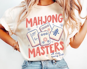 Mahjong Masters Shirt, Funny Mahjong T-Shirt, Mahjong Lover Gift, Cute Mahjong Graphic Tee, Game Night Shirt, Mahjong Club Tee