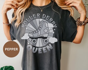 DERBY QUEEN SHIRT, Roller Derby Girl Gift, Derby Mom, Roller Skating, Matching Team Tees, Roller Girls, Roller Derby League, Roller Skate