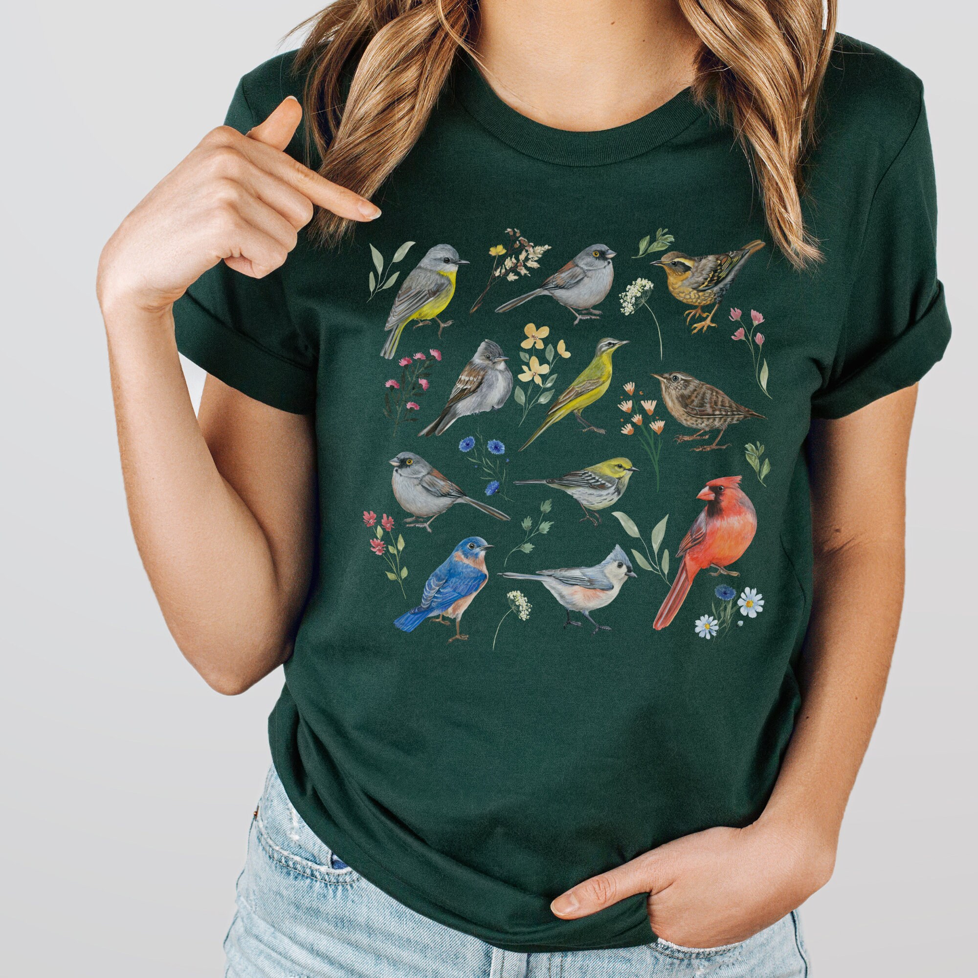 PLANT MOM TSHIRT, Cottagecore T Shirt, Cottagecore Birds and PLANT MOM TSHIRT, Cottagecore T Shirt, Cottagecore Birds and