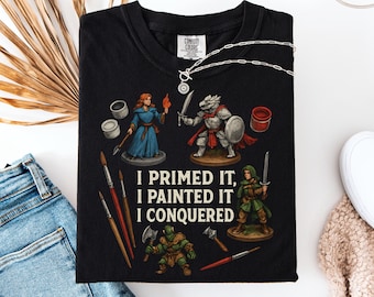 DND MINIATURES nerd shirt, critical fail shirt, geek rpg shirt, funny meme tee, dnd dice shirt, role playing gift, dnd Hobbyist painter Tee