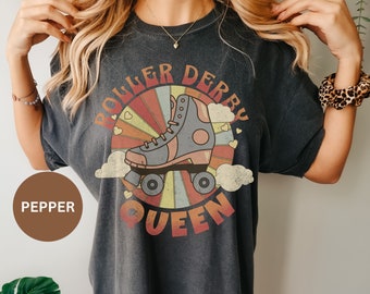 DERBY QUEEN SHIRT, Roller Derby Girl Gift, Derby Mom, Roller Skating, Matching Team Tees, Roller Girls, Roller Derby League, Roller Skate