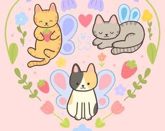 Fairy Cats Print