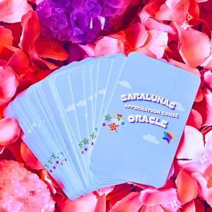 Affirmation Oracle Deck: Self-Care, Positive Affirmations, Divination in Cotton Bag