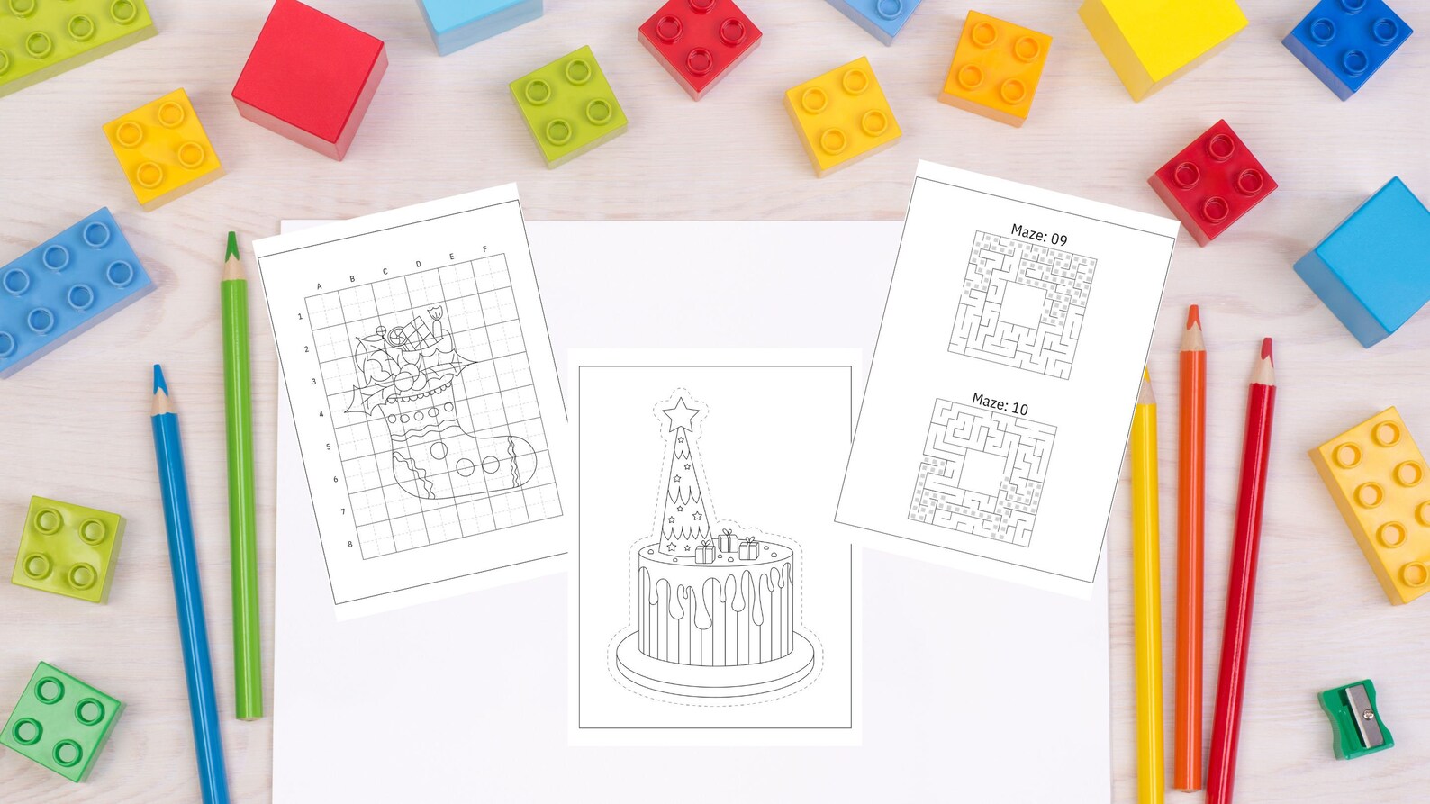 Printable Christmas Activity Book Holiday Activity Book for - Etsy