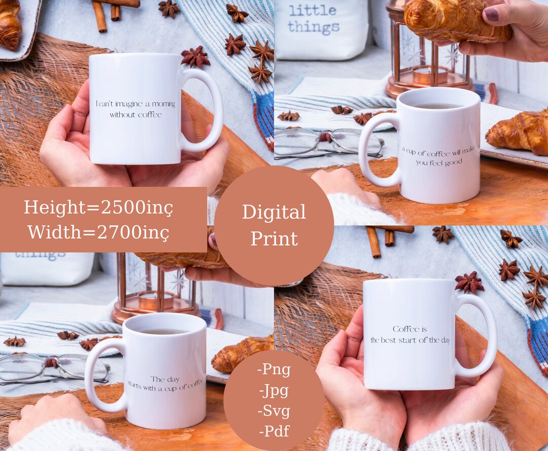 Coffee White Cup Design printable Coffee Cup Design - Etsy
