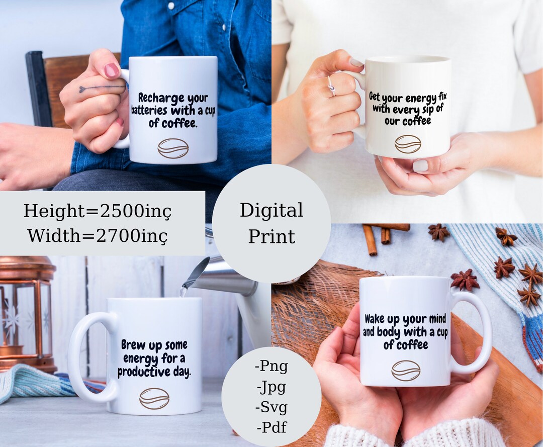 Coffee White Cup Design printable Coffee Cup Design - Etsy