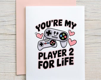 Prison Wife Card / You're my player 2 for life / Long Distance Relationship Card / Love Card / Valentine's Day Card (A2 card)