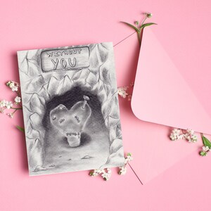 Tarjeta imprimible "Mi corazón sin ti"/ Descarga instantánea / Tarjeta PDF / Tarjeta de esposa de prisión / Tarjeta de relación de larga distancia /