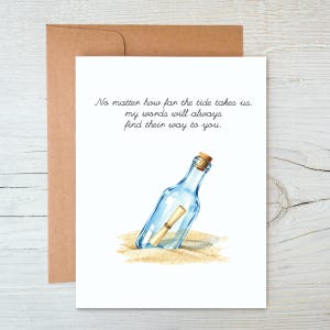 No importa lo lejos / Tarjeta de amistad / Tarjeta de esposa en prisión / Tarjeta de relación a larga distancia / Tarjeta de amor (tarjeta A2)