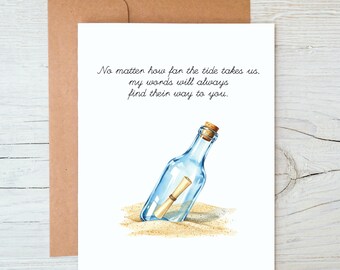 No matter how far / Friendship Card / Prison Wife Card / Long Distance Relationship Card / Love Card (A2 card)