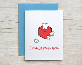 Haftfrauenkarte &quot;I really miss you&quot; / Missing You / Fernbeziehungskarte / Liebeskarte / Haftfreundliche Karte (A2 Karte)