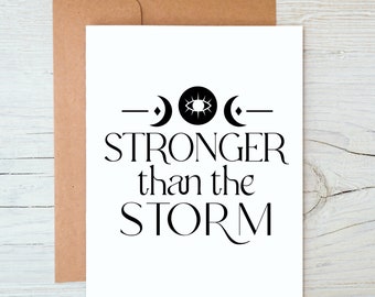 Boho "Stronger than the storm" / Prison Wife Card / Long Distance Relationship Card / Love Card / Support Card / Prison Card (A2 card)