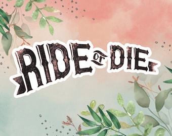 Prison Wives Ride or Die Sticker // Funny Sticker // Dark Humor // Decorative Sticker // Printed Stickers