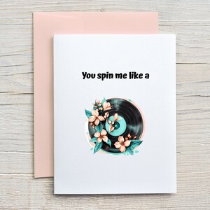 Prison Wife Card &quot;You spin me like a record&quot;/ Long Distance Relationship Card / Love Card / Prison Friendly Card (A2 card)