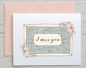 Prison Wife Card "I miss you" sign / Long Distance Relationship Card / Love Card / Prison Friendly Card (A2 card)