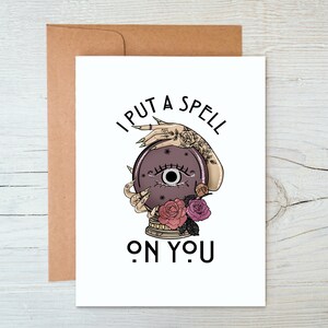 I put a spell on you / Witchy Vibes / Gothic Love / Prison Wife Card / Love Card / Long Distance Relationship / Love Card (A2 card)