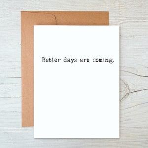 Se avecinan días mejores / Tarjeta de esposa de prisión / Tarjeta de relación de larga distancia / Tarjeta de amor / Tarjeta de apoyo / Tarjeta amigable con la prisión (tarjeta A2)