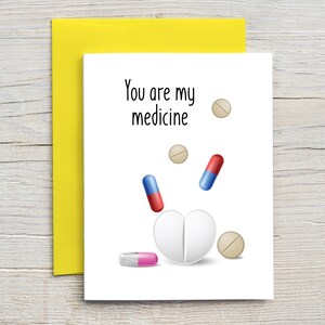 Usted es mi medicina / Tarjeta de esposa de prisión / Tarjeta de relación de larga distancia / Tarjeta de amor / Tarjeta amigable con la prisión (tarjeta A2)