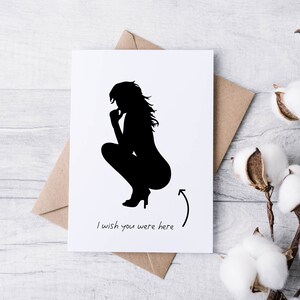 Wish You Were Here 02/ Prison Wife Card / Long Distance Relationship Card / Love Card / Funny Naughty Card (A2 card)