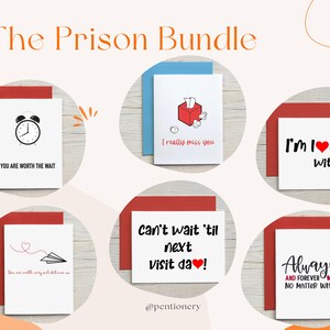 The Prison Love Bundle / Prison Wife Card / Long Distance Relationship / Love / Funny Naughty Card (A2 card)