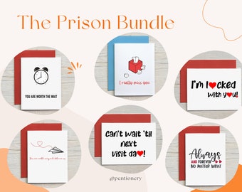 Das Prison Love Bundle / Prison Wife Karte / Fernbeziehung / Liebe / Lustig Naughty Card (A2 Karte)