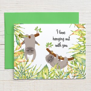 I love hanging out with you / Prison Wife Card / Long Distance Relationship / Friendship Card / Valentine&#39;s Day card (A2 card)