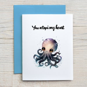 You octopi my heart /Prison Wife  Card /  Long Distance Relationship Card / Love Card / Prison Friendly Card (A2 card)
