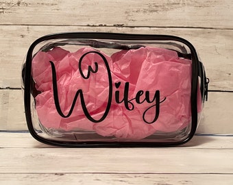 Custom Prison Visit Bag | Personalized Clear Bag | Prison Wife Bag | Prison Wives & Girlfriends | Make-up Bag