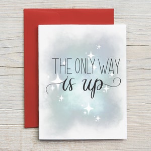 Prison Wife Card / De enige manier is omhoog / Lange afstand relatie kaart / Aanmoediging / Ondersteuning / Love Card / Prison Friendly (A2-kaart)