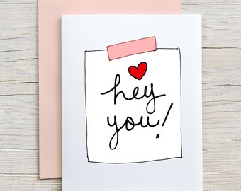 Prison Wife Card "Hey You"/ Long Distance Relationship Card / Love Card / Prison Friendly Card (A2 card)