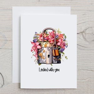 Carte de femme de prison / Verrouillé avec vous / Carte de relation longue distance / Carte d'amour / Carte amicale de prison (carte A2)