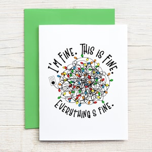 This is Fine / Christmas Card / Prison Wife Card / Long Distance Relationship / Funny Card (A2 card)