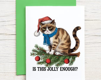 Is this Jolly Enough? / Christmas Card / Prison Wife Card / Long Distance Relationship / Funny Card (A2 card)