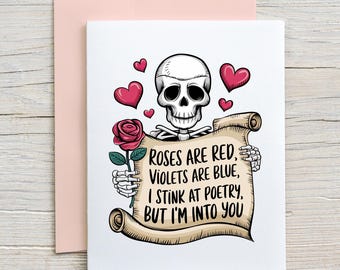 Prison Wife Card /  Roses are red / Long Distance Relationship Card / Love Card / Valentine's Day /Prison Friendly Card (A2 card)