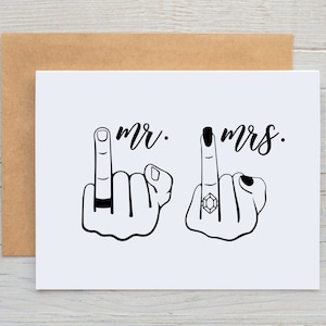 Mr & Mrs / Prison Wife Card / Long Distance Relationship Card / Love Card / Funny Card / Sassy Card (A2 card)