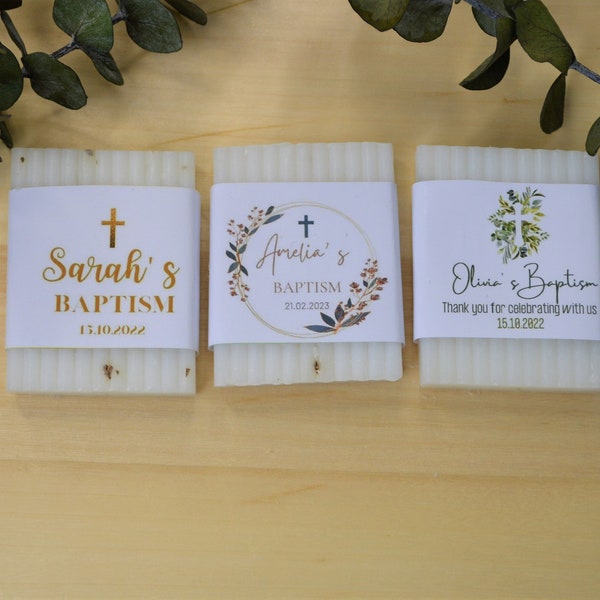Baptism Soap Favors | Personalized Baptism Gifts | Custom Baptism Favors | Handmade Baptism scented soap |First Communion Soap Favors