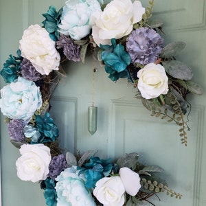 Crescent Moon Wreath with Crystal, Moon Wreath