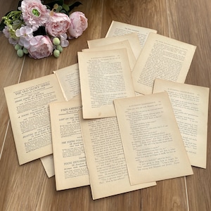 Vintage Antique Book Pages 50 Pages Junk Journal Scrapbooking Book Page Garland Book Page Confetti Crafting Supplies