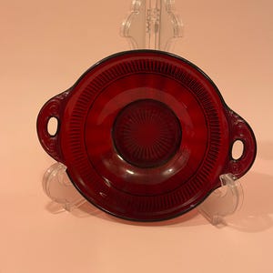 Anchor HockingCoronation Royal Ruby Red Glass Berry Bowls