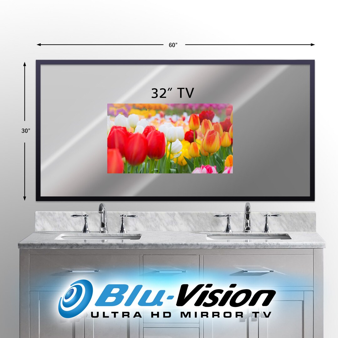 Framed Vanity Mirror TV Size 30 X 60 Assembled to a Samsung Etsy