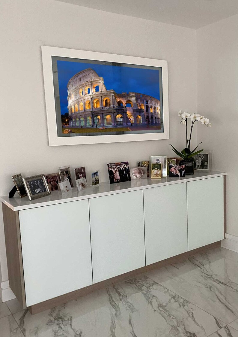 Presidents Day 20 Off Framed Mirror TV Assembled to a Samsung 55