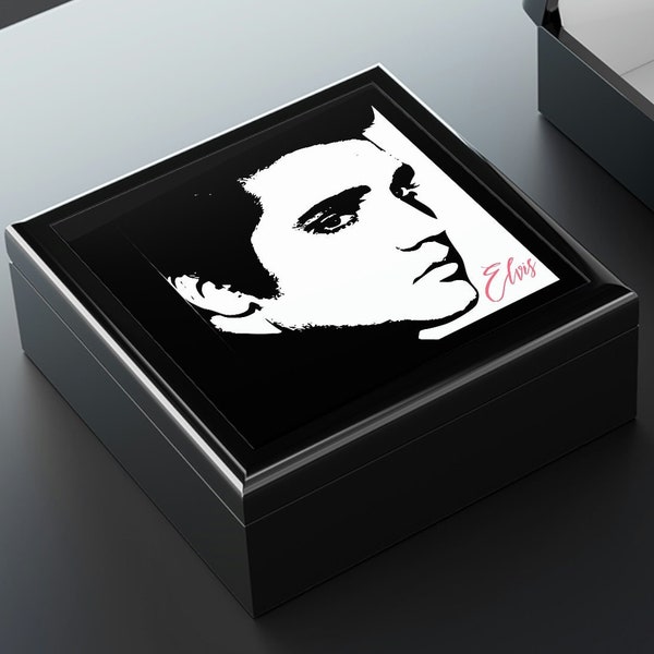 Love Me Tender Elvis Jewelry Box, Elvis Presley Gift, Ladies Jewelry Box, Gift for Women, Mother's Day Gift, Keepsake Box, Trinket Box