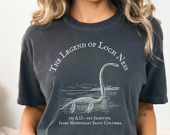 Comfort Colors Loch Ness Monster Shirt, Vintage Style LochNess T-Shirt, Lock Ness Scotland, Vintage Cryptid Shirt, Loch Ness Monster Gift