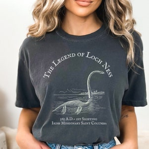 Comfort Colors Loch Ness Monster Shirt, Vintage Style LochNess T-Shirt, Lock Ness Scotland, Vintage Cryptid Shirt, Loch Ness Monster Gift