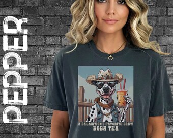 Coffee Tshirt, Barista Shirt, Funny Animal Shirt, Trendy Coffee Shirt, Coffee Tshirt, Dalmatian Tshirt, Boba Tea Tshirt, Boba Tea Gifts